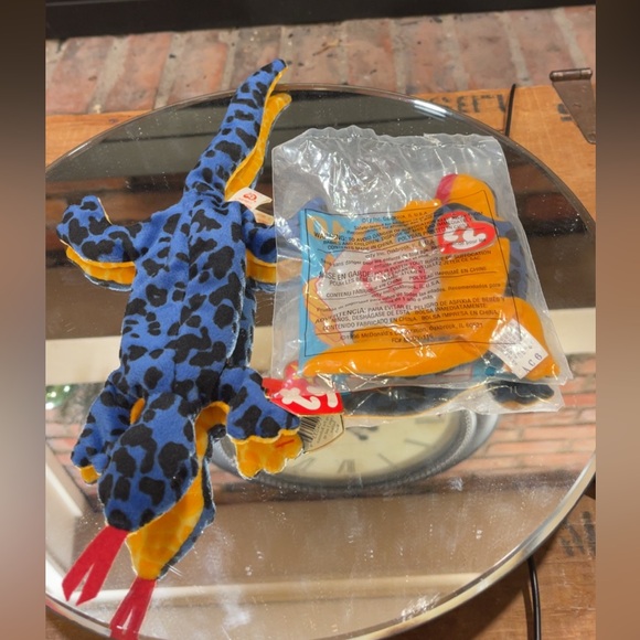 Ty Other - ‘95 - Ty - Lizzy the Lizard Beanie & Teenie Beanie Baby